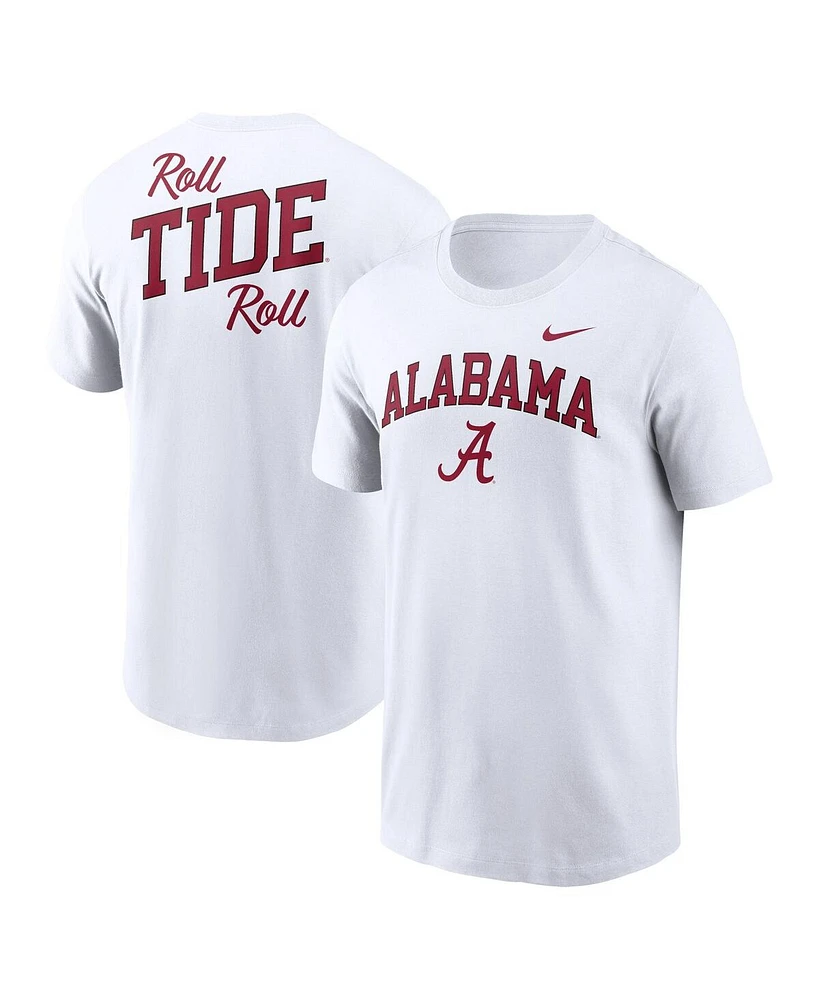 Nike Men's White Alabama Crimson Tide Blitz 2-Hit T-Shirt