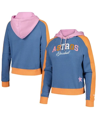 New Era Women's Light Blue Houston Astros Fashion Color Pop Pullover Hoodie