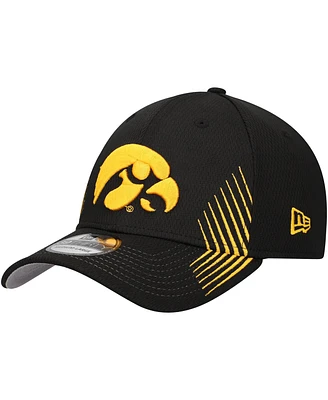 New Era Men's Black Iowa Hawkeyes Active Slash Sides 39THIRTY Flex Hat