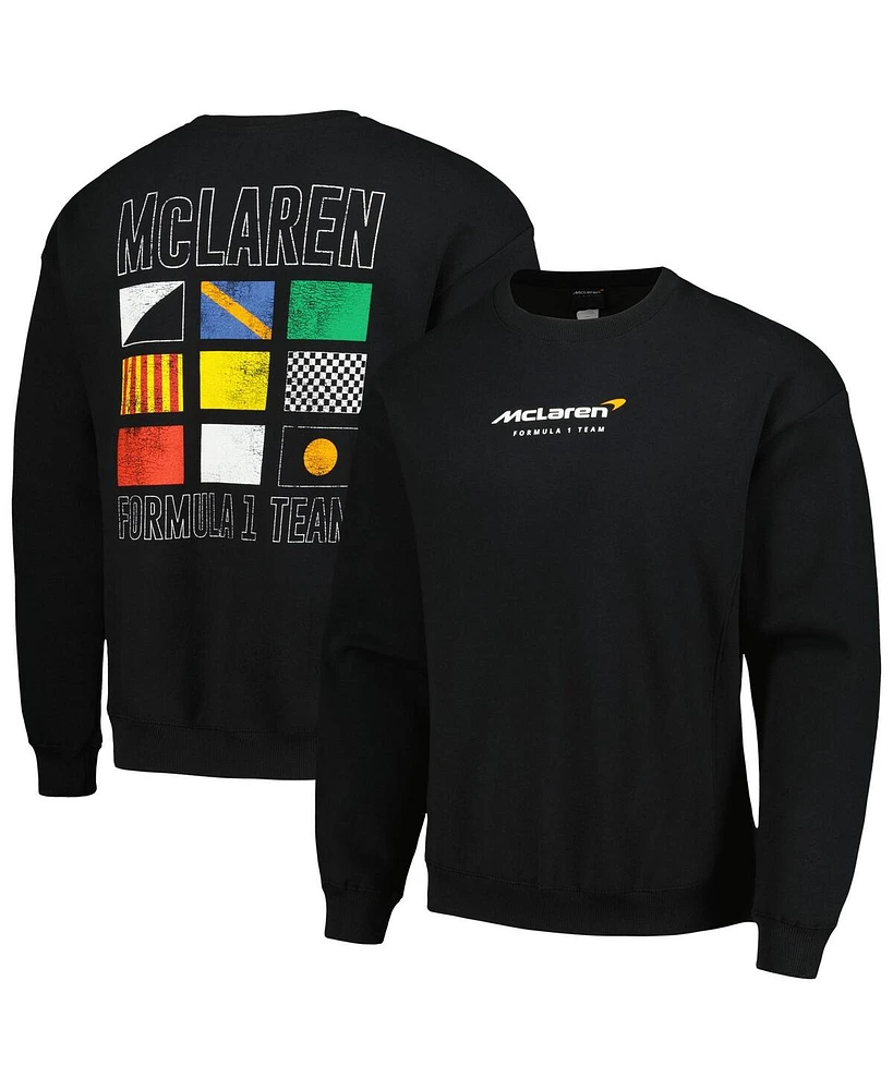 Outerstuff Men's Black McLaren F1 Team the Flags of Pullover Sweatshirt