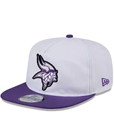 New Era Men's White/Purple Minnesota Vikings 2024 Nfl Training Camp Golfer Snapback Hat