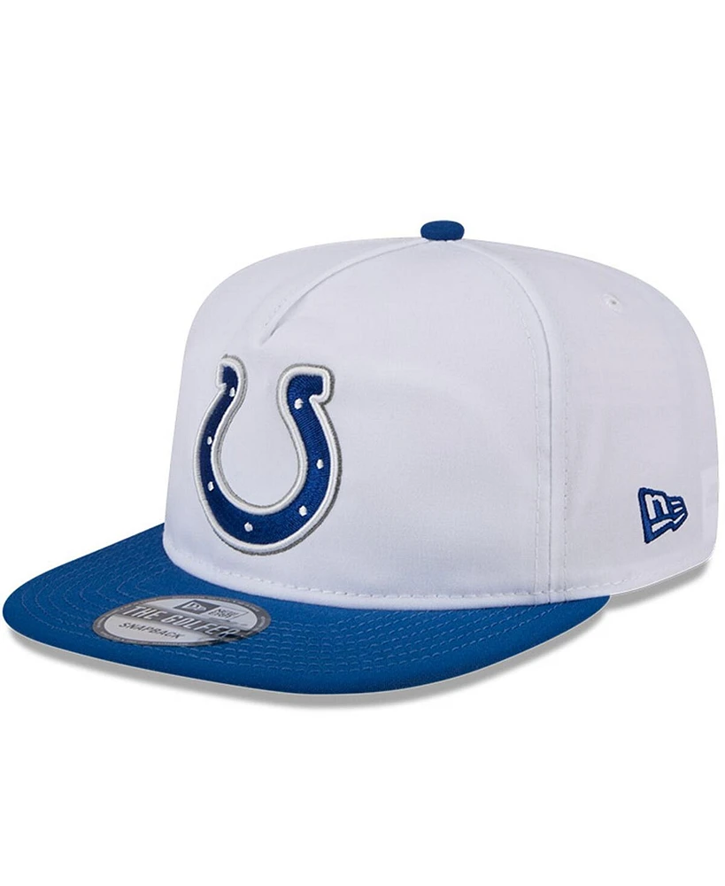 New Era Men's White/Royal Indianapolis Colts 2024 Nfl Training Camp Golfer Snapback Hat