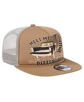 New Era Men's Tan Pittsburgh Steelers Meet Me 9FIFTY Snapback Hat