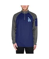 New Era Men's Royal Los Angeles Dodgers Father's Day Raglan Quarter-Zip Top