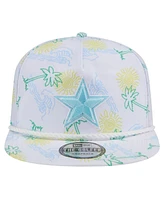 New Era Men's White Dallas Cowboys Vacay Golfer Snapback Hat