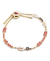 BaubleBar Gold Arizona Cardinals Slogan Pull-Tie Bracelet