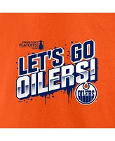 Fanatics Men's Orange Edmonton Oilers 2024 Stanley Cup Playoffs Slogan T-Shirt