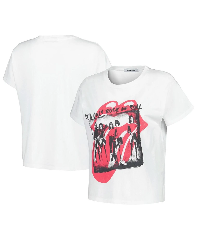 Daydreamer Women's White Rolling Stones Solo Graphic T-Shirt