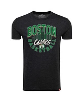 Sportiqe Men's and Women's Heather Black Boston Celtics Comfy Super Soft Tri-Blend T-Shirt