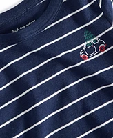 First Impressions Baby Boys Joey Holiday Car-Print Stripe Long-Sleeve T-Shirt, Created for Macy's