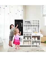 Sugift Wooden Kitchen Pretend Play Kitchen with Simulated Sound