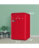 Commercial Cool 4.0 Cu. Ft. Retro Refrigerator,Red