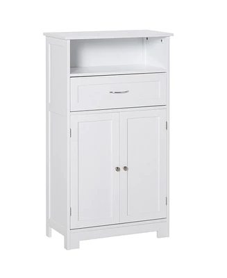 kleankin Bathroom Storage Cabinet with Drawer and Shelf,