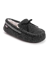 Muk Luks Men's Ethan Moccasin Slippers, Ebony Heather, 10