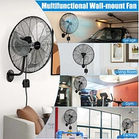 Costway 21 Inch Wall Mount Industrial Fan 3 Speed Oscillating Metal Ventilation Fan