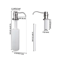 Yescom Built In Soap Dispensers Liquid Lotion Pump for Kitchen Bathroom Sink Refillable 400ml Bn