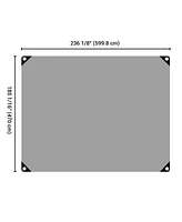 Yescom 2 Pack 16x20 Ft 10 Mil Poly Tarp Protective Cover Tarpaulin Outdoor Waterproof