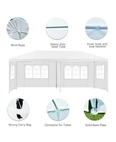 Sugift 20 Ft. W x 10 Ft. D Outdoor Party Tent Canopy with 4 Removable Sidewalls