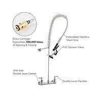 Yescom Aquaterior Pre-Rinse Faucet w/ 8" Center Splashmount Kitchen Restaurant Cupc Nsf Ansi