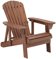 Teal Island Designs Fletcher Dark Wood Outdoor Reclining Adirondack Chair