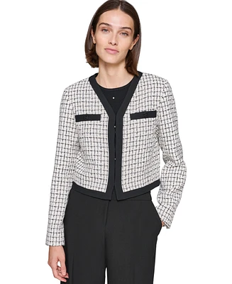 Karl Lagerfeld Women's Cropped Tweed Jacket