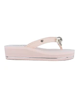 Juicy Couture Women's Crepe Bow Detail Wedge Sandals