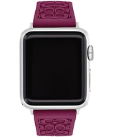 Coach Women's Plum Silicone Strap for Apple Watch 38mm, 40mm, 41mm