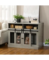 PawHut Dog Crate Furniture for Large Dogs or Double Dog Kennel for Small Dogs