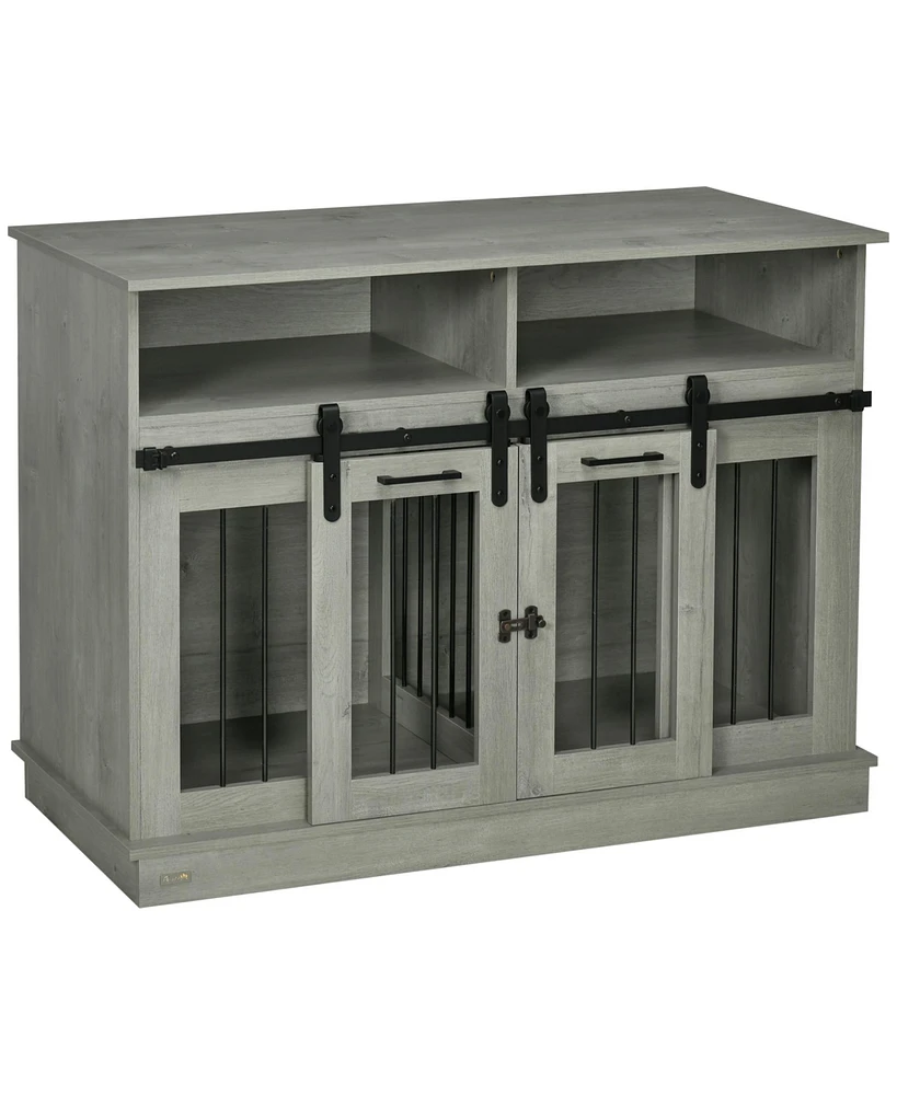 PawHut Dog Crate Furniture for Large Dogs or Double Dog Kennel for Small Dogs