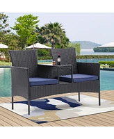 Simplie Fun Modern Minimalist Rattan Patio Set Timeless Style, Exceptional Comfort