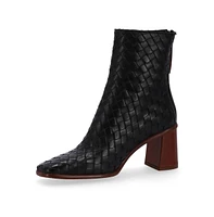 Alohas West Braided Leather Ankle Boots