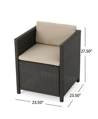 Simplie Fun Stylish & Durable Wicker-Wrapped Outdoor Dining Chair