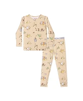 Bellabu Bear Kids Unisex Foodie Cats Set of 2 Piece Pajamas