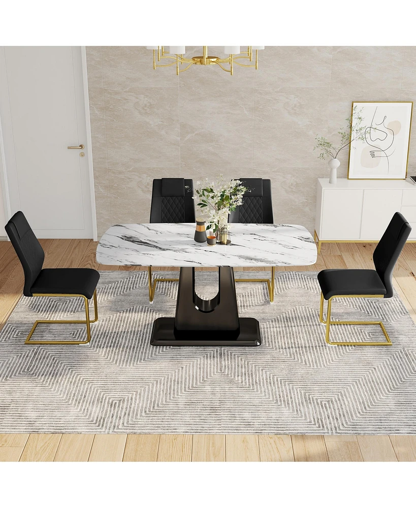 Ultra-Modern Dining Table for 6-8, Multipurpose and Easy Assembly
