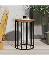 Streamdale Furniture Modern Farmhouse Outdoor Side Table with Rustic Charm