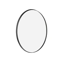 Homlux Oval Wall Mounted Mirror 26"x38" in Black