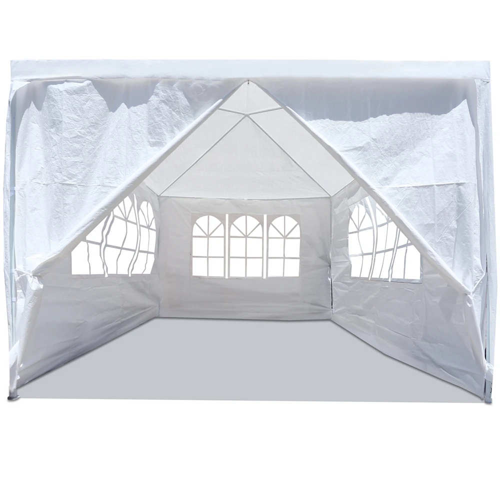 Simplie Fun 10'x10' Party Tent Outdoor Heavy Duty Gazebo Wedding Canopy + 4 Removable Walls