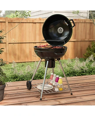 Streamdale Furniture Charcoal Grill with 360 Sq. In. Surface, Warming Rack and Thermometer