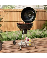 Simplie Fun Charcoal Grill with 360 Sq. In. Surface, Warming Rack and Thermometer