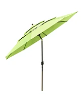 Yescom 3 Tier Patio Umbrella with Crank Handle Push to Tilt Hotel Pool