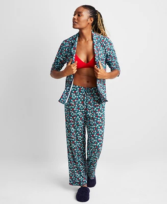 State of Day Women's Packaged Notched-Collar Pajama Set Xs-3X, Created for Macy's