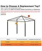 Yescom 10'x10' 1 Tier Canopy Gazebo Top Replacement for beach cabanas Cover Garden Outdoor Patio UV30+ 200g/sqm