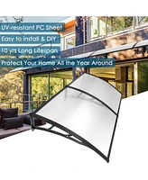 Yescom Door Window Awning Patio Cover Uv Rain Protection Pc Hollow Sheet Outdoor 2 Pack