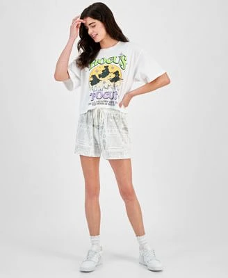 Hybrid Apparel Juniors Hocus Pocus Sleep T Shirt Drawstring Shorts