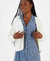 Lucky Brand Women's Cable-Stitch Long-Sleeve Cardigan