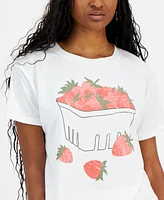 Grayson Threads, The Label Juniors' Strawberry Graphic T-Shirt