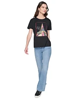 Karl Lagerfeld Paris Women's Eiffel Tower Graphic T-Shirt