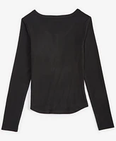 Epic Threads Girls Ribbed-Knit Long-Sleeve Henley, Created for Macy's
