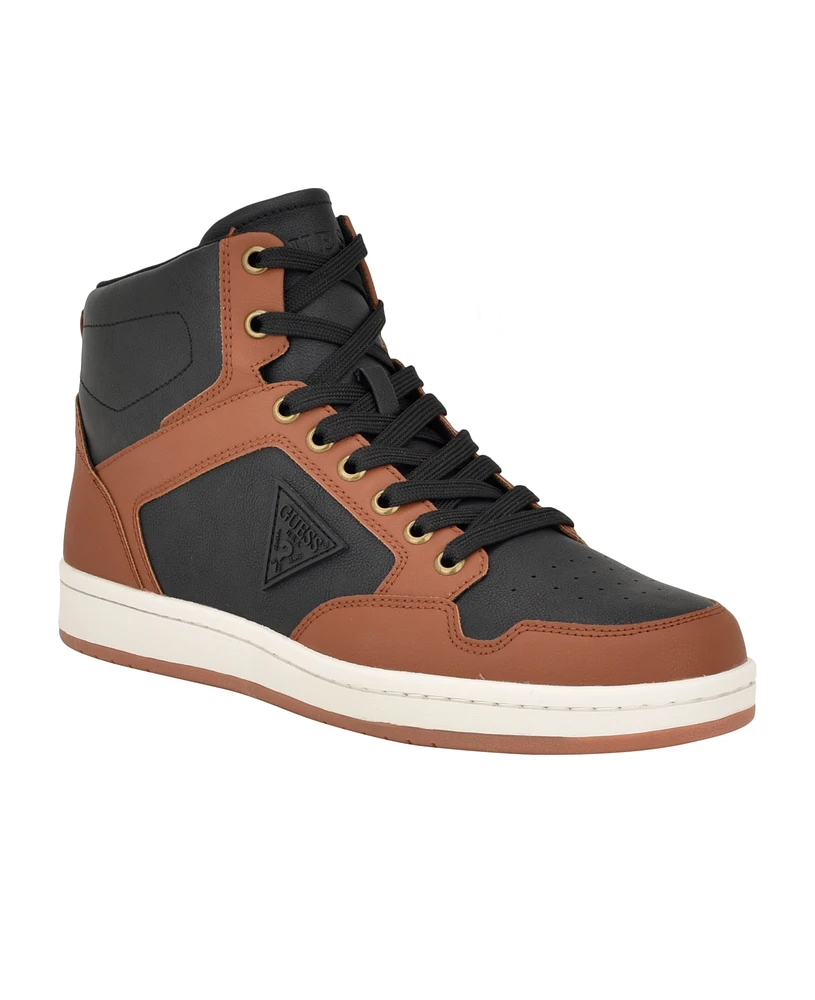 Guess Men's Luny High Top Lace Up Casual Sneakers