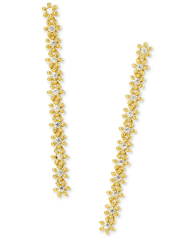 Kendra Scott 14k Gold-Plated Cubic Zirconia Daisy Chain Linear Drop Earrings